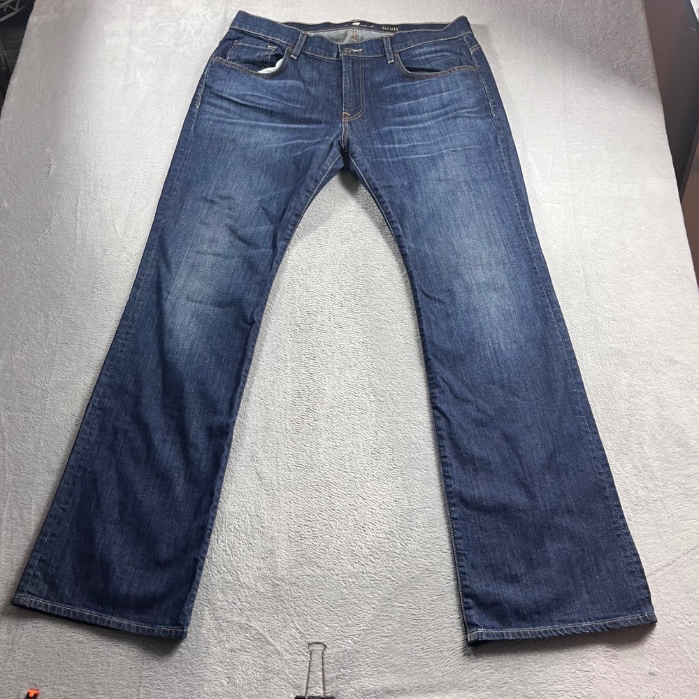 7 For All Mankind Brett Bootcut Jeans Mens 36 Dark Wash Stretch Denim